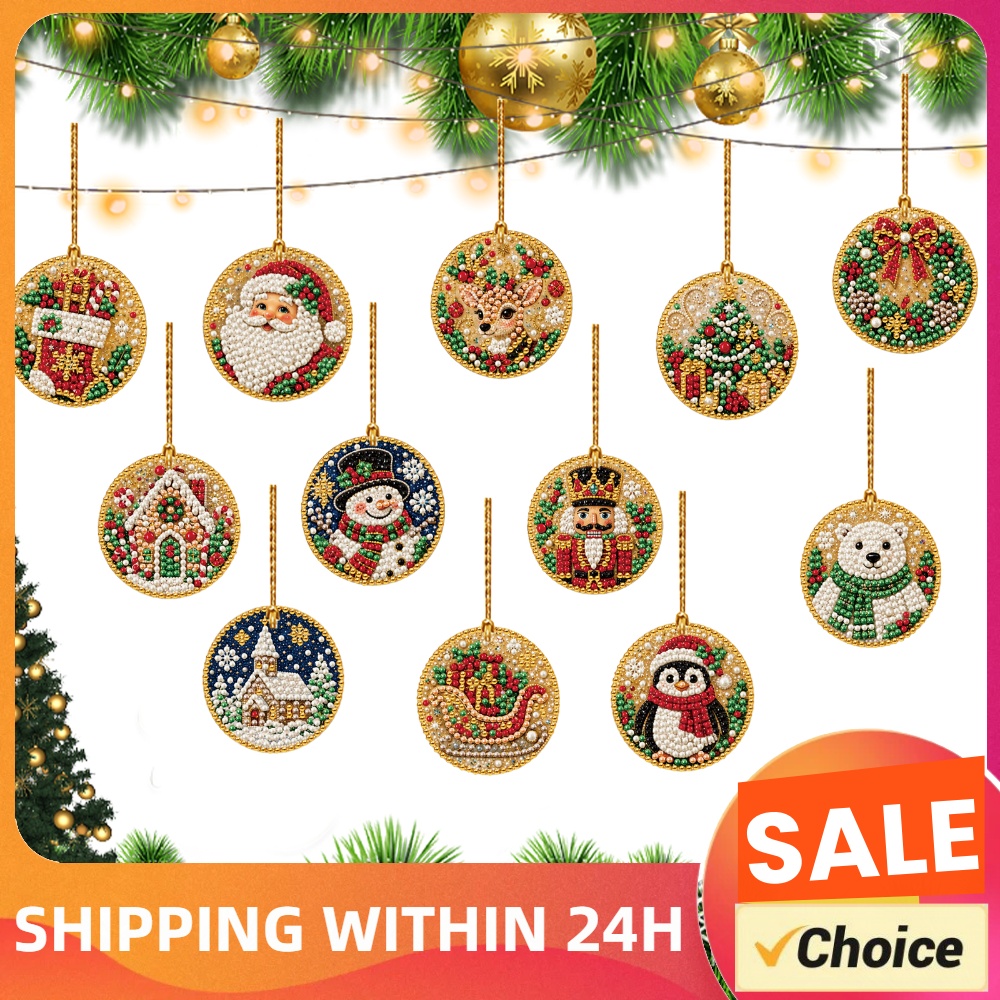 Art Craft Christmas Tree - Acrylic Diamond Art Christmas Ornaments Kit