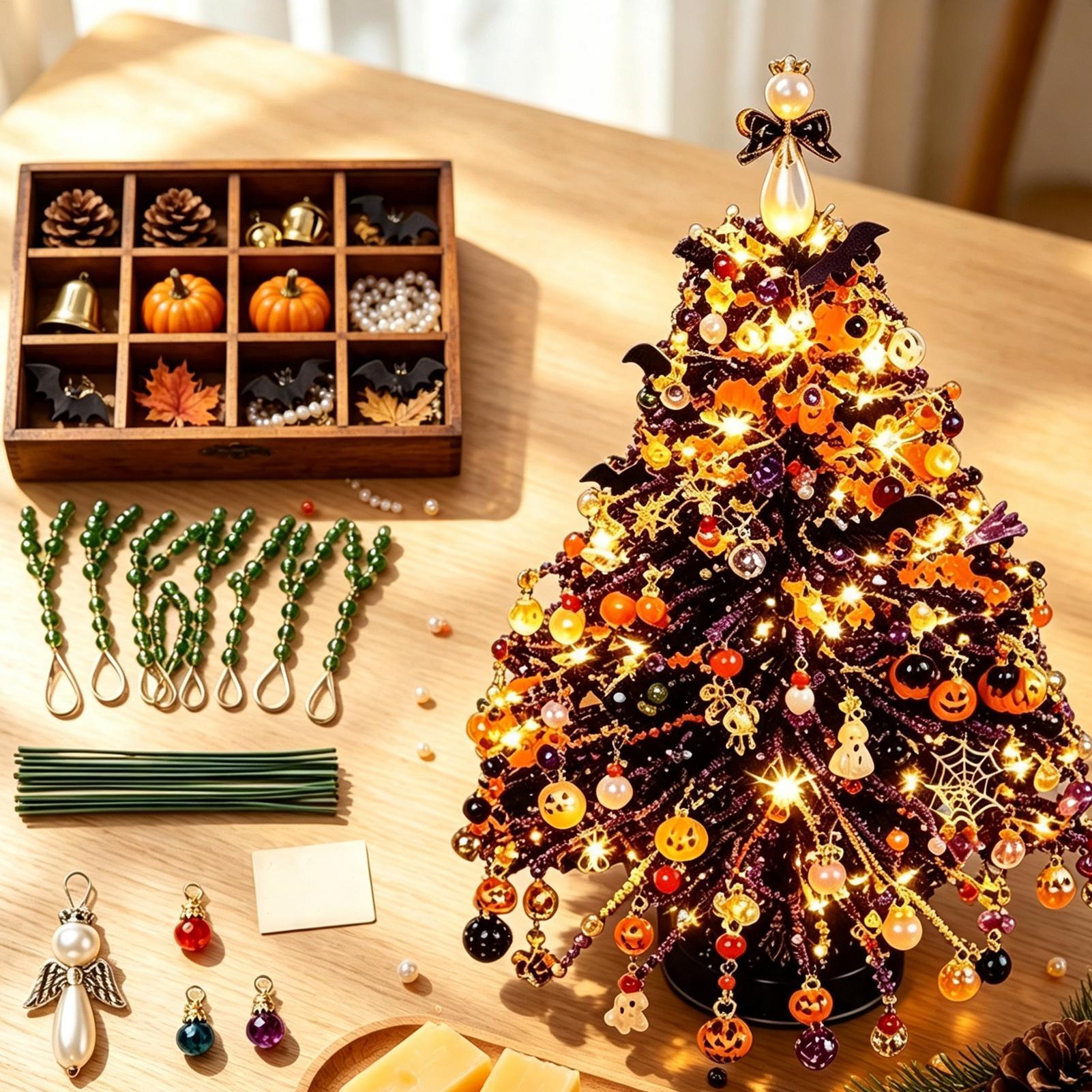 Art Craft Christmas Tree - Beaded Christmas Tree Kit Shiny Festive