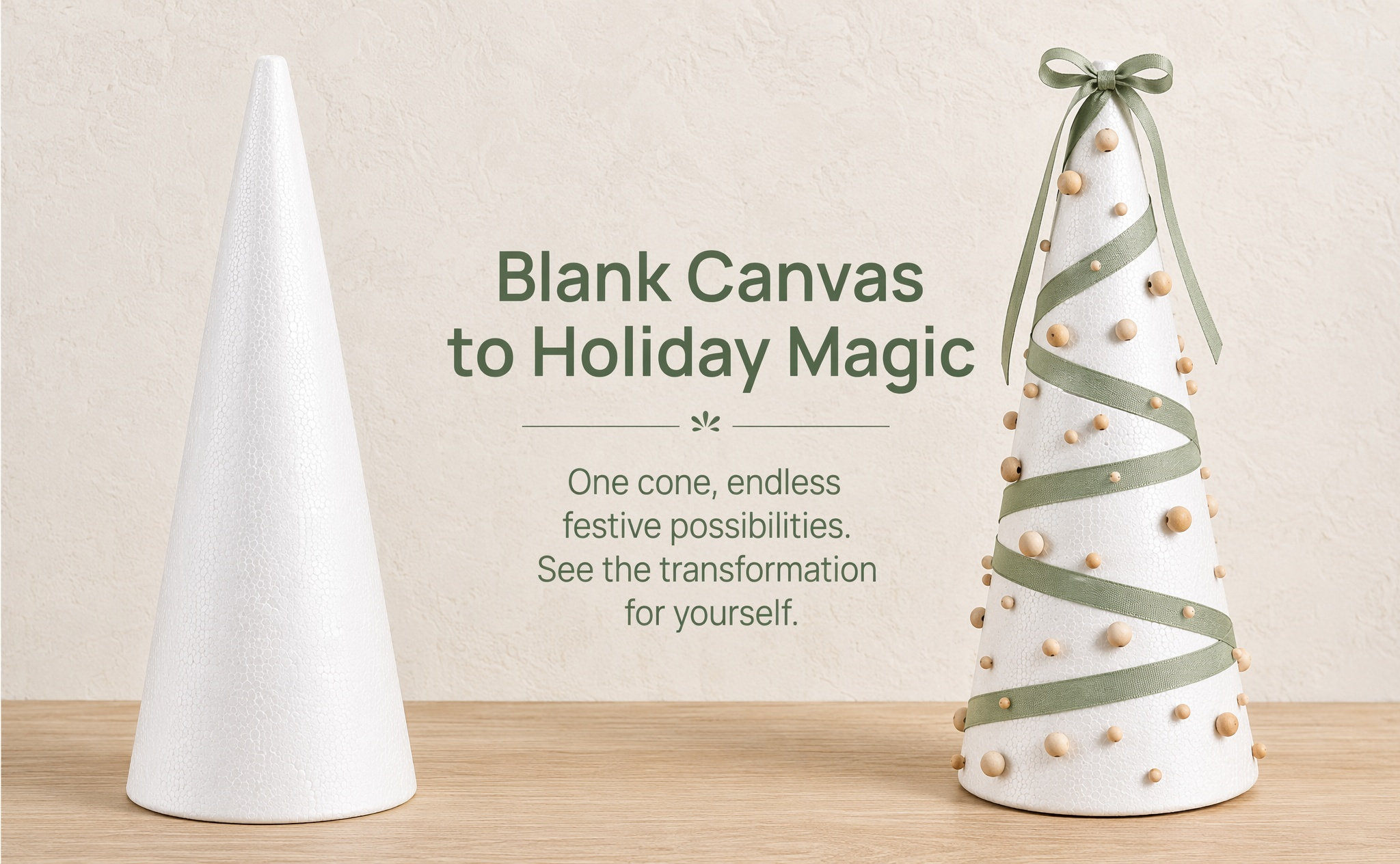 Art Craft Christmas Tree - 2Pcs Foam Craft Cones Christmas Tree