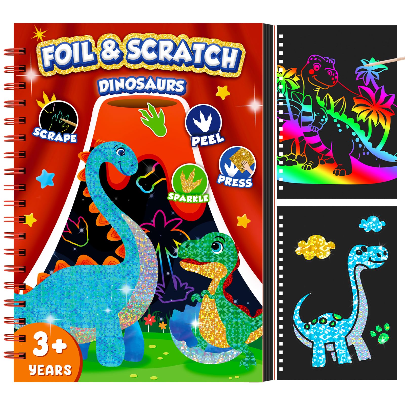 Dinosaur Scratch Art Book for  - Art Craft Book ulasan dan harga