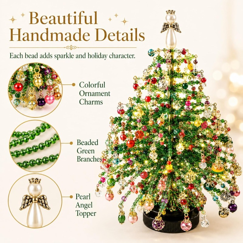 Beaded Christmas Tree Craft Ki - Art Craft Christmas Tree ulasan dan harga