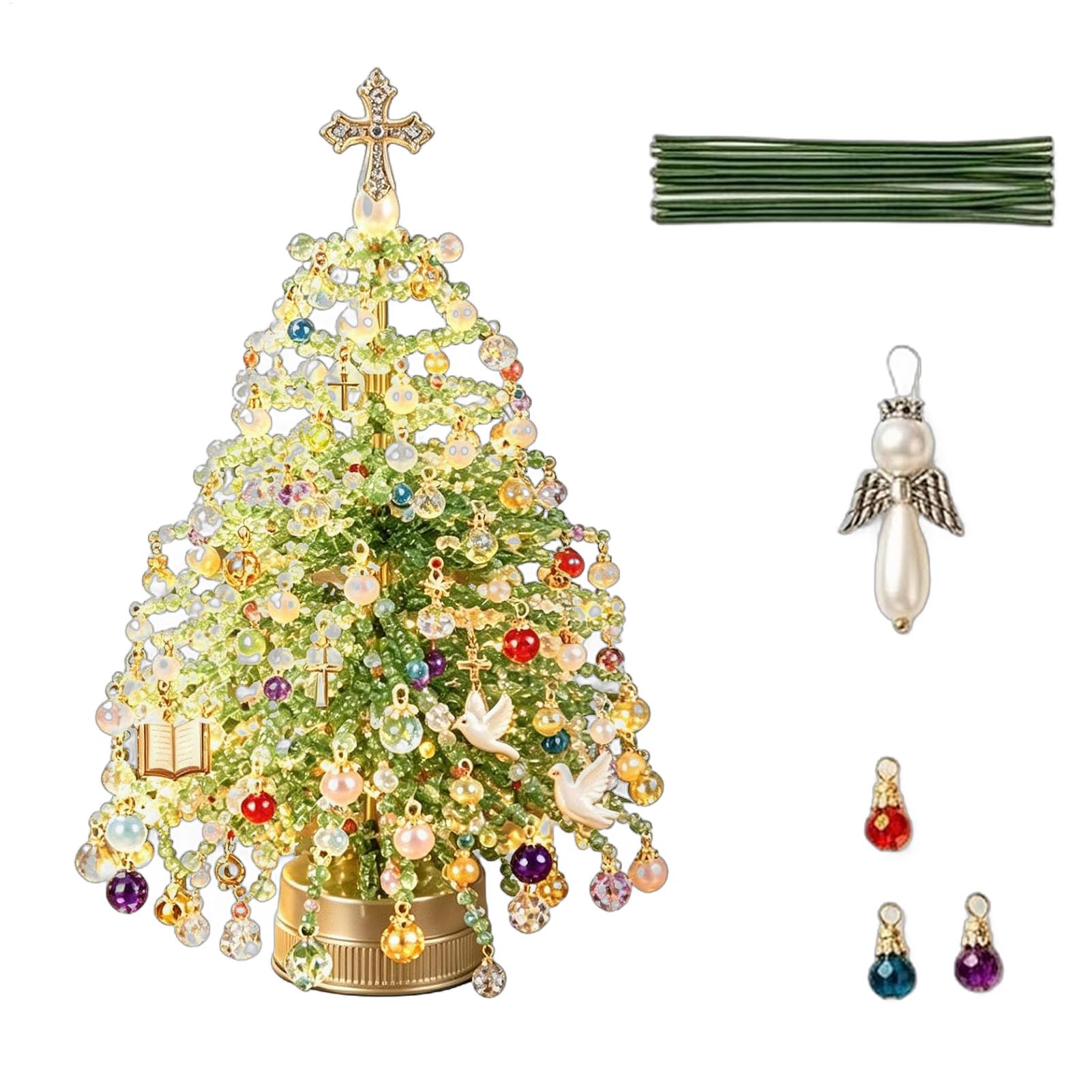 Beaded Christmas Tree Kit Shin - Art Craft Christmas Tree ulasan dan harga