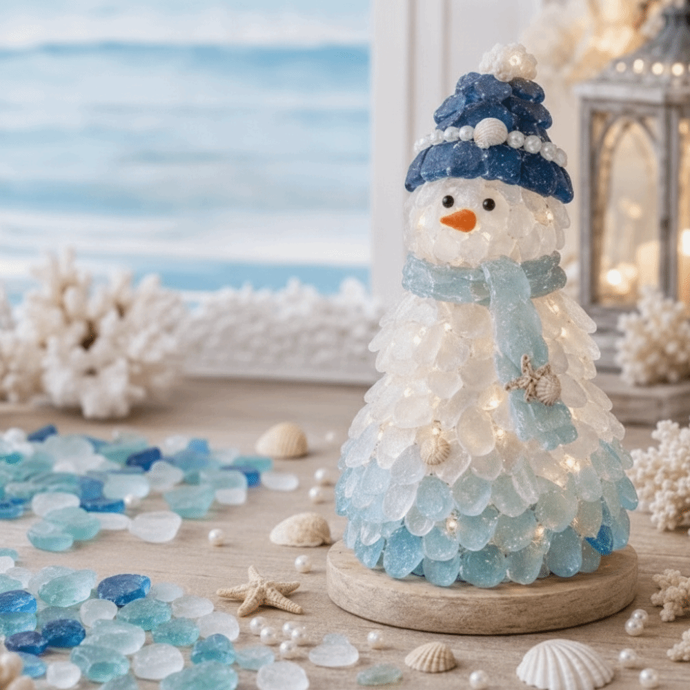 Layer Sea Glass Sea Glass Chri - Art Craft Christmas Tree ulasan dan harga