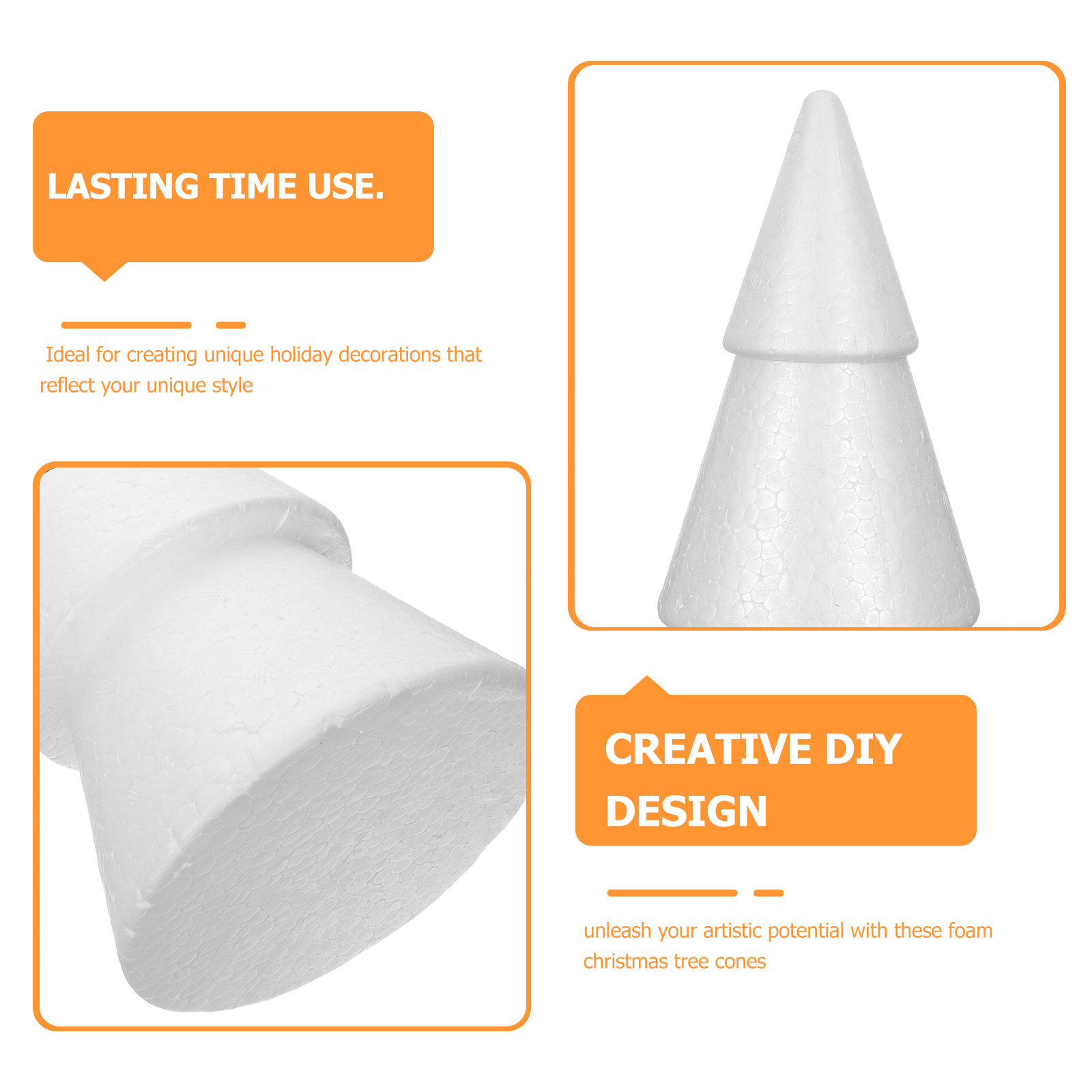 6 Pcs Decor Cone Shape Craft F - Art Craft Christmas Tree ulasan dan harga