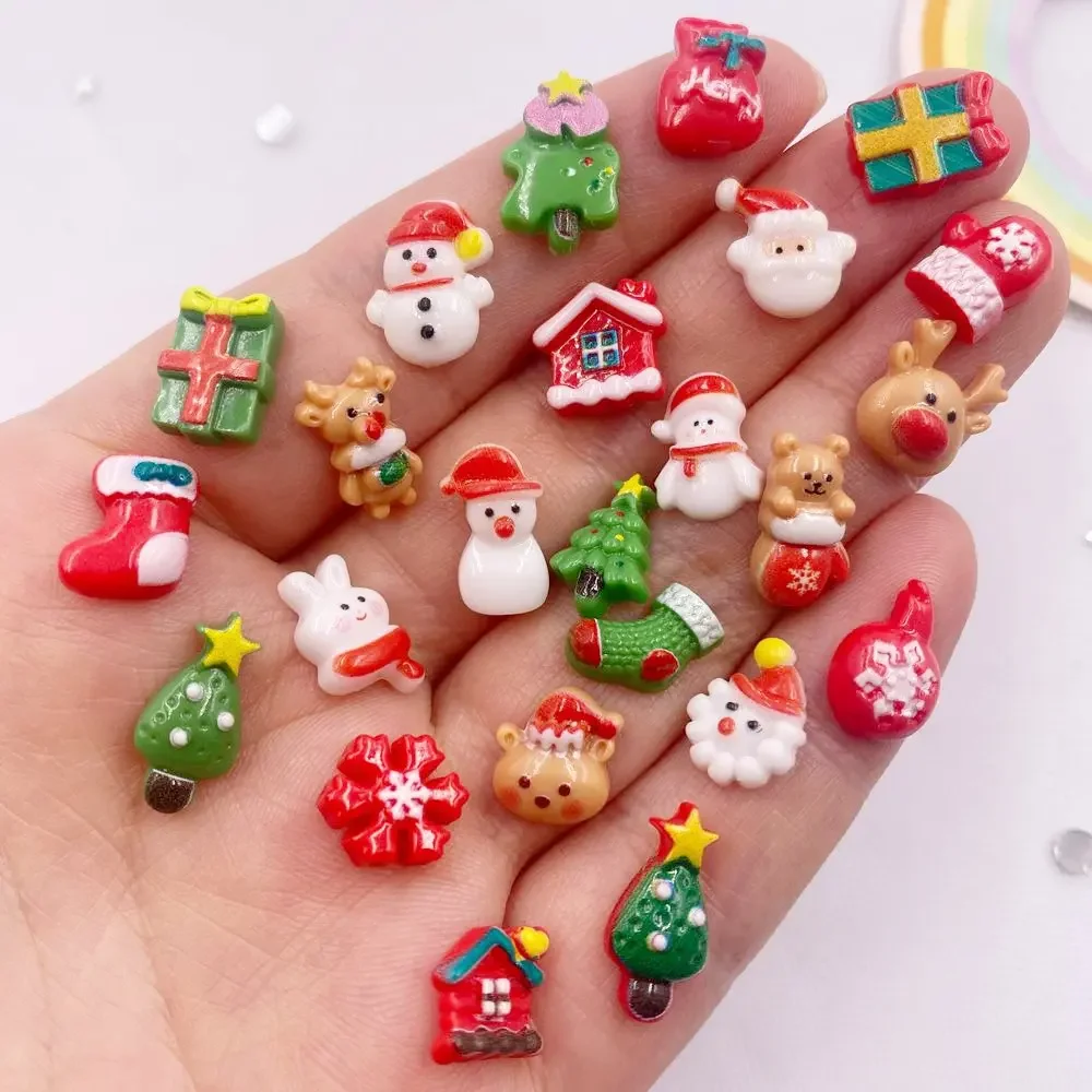 50pcs Resin Mini Colorful Chri - Art Craft Christmas Tree ulasan dan harga